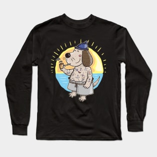 Sailor Dog with Tattoos Long Sleeve T-Shirt